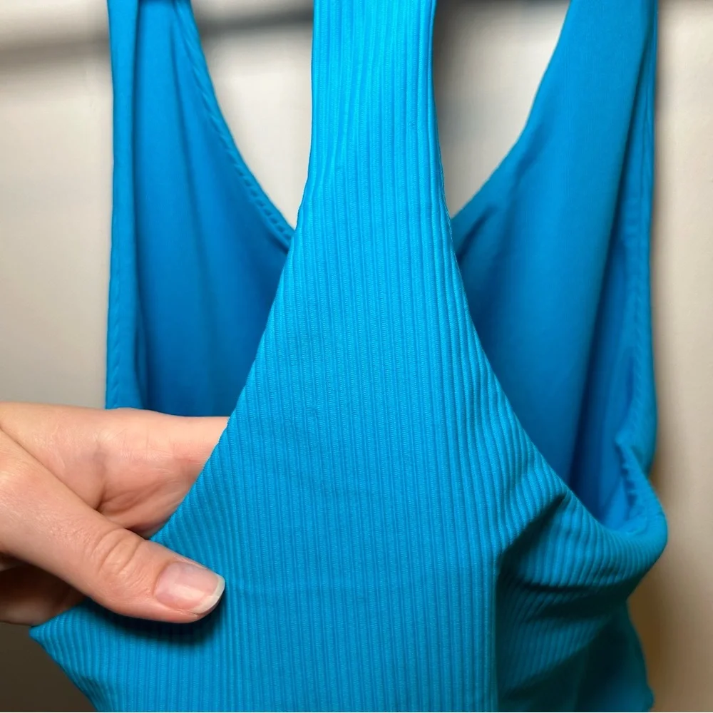 Frankie’s Bikinis Beau One Piece Swimsuit in Azure Size Small